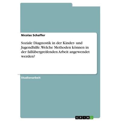 Soziale Diagnostik in der Kinder- und Jugendhilfe. Welche Methoden können in der fallübergreifenden Arbeit angewendet werden?, Taschenbuch von Nicolas