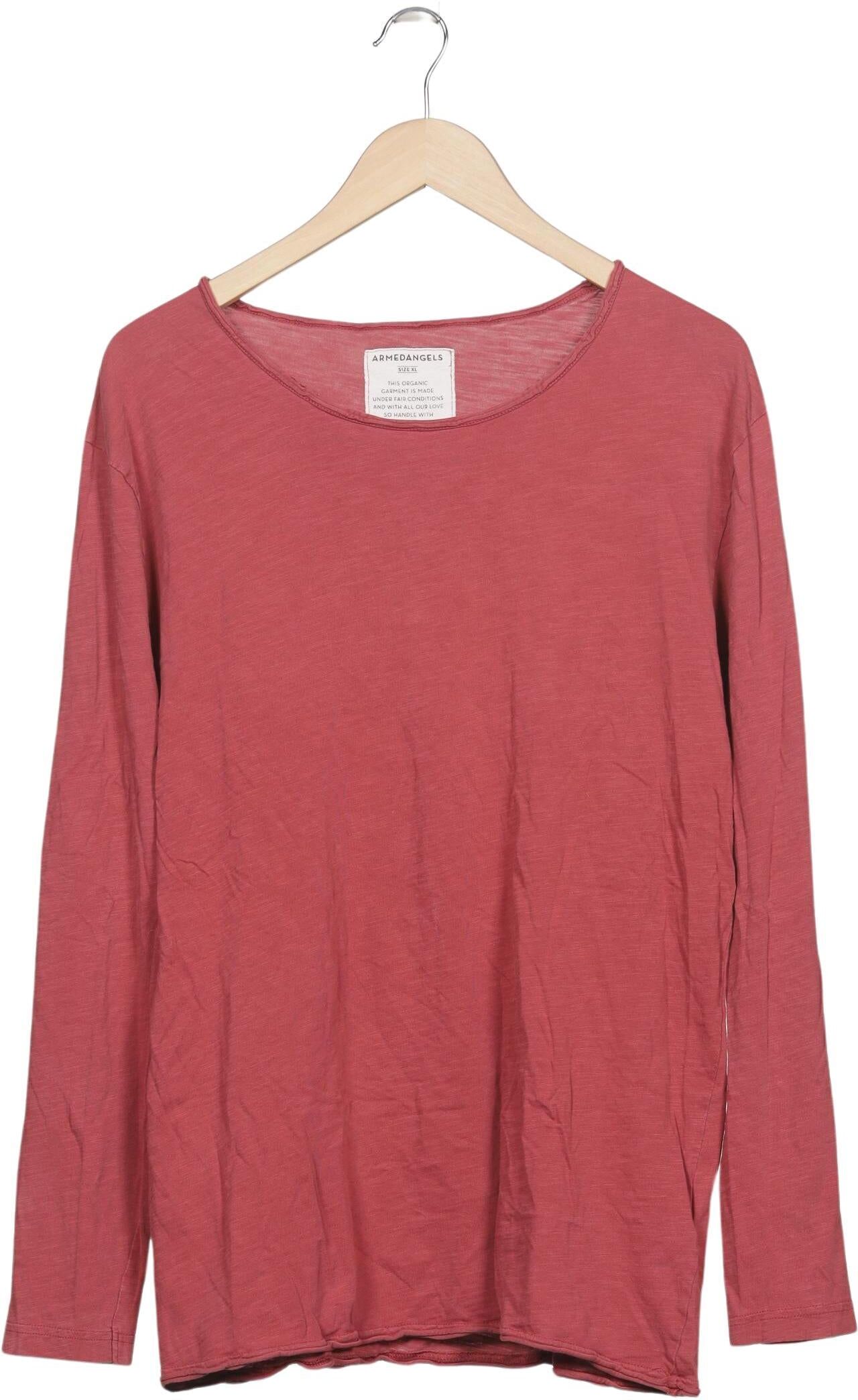 Armedangels Herren Langarmshirt, Rot, Gr. XL, Baumwolle - Second Hand
