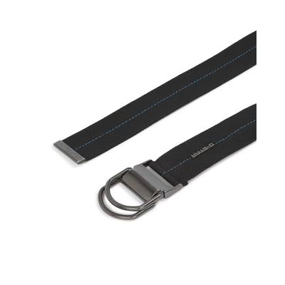 Gürtelschnalle G-STAR "Gloria Webbing Gürtel", Damen, Gr. 70, schwarz (antic silber, osaka blau), 43% Polyester (Recycled), 35% Baumwolle (Recycled), 19% Polypropylen, 3% Polyester, Gürtel