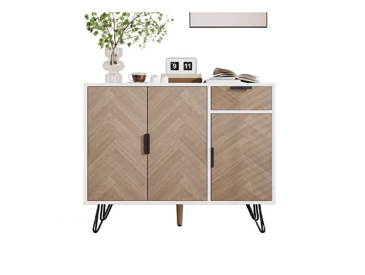 Rutaqian Sideboard Moderner Sideboard,Holzoptik mit Schublade