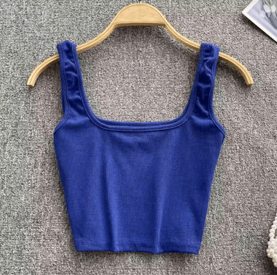Inspire Picks Womens Backless Y2K Crop Top Slim Fit Sleeveless Cami navy Blue m