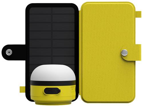 Phaesun 350116 Solar Lightkit Mini On Solar-Tischlampe LED 1.68 W, 0.84W Gelb, Schwarz