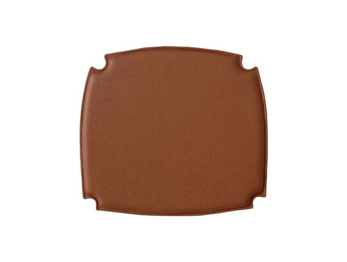 &Tradition Coussin de chaise Drawn HM3 cuir cognac