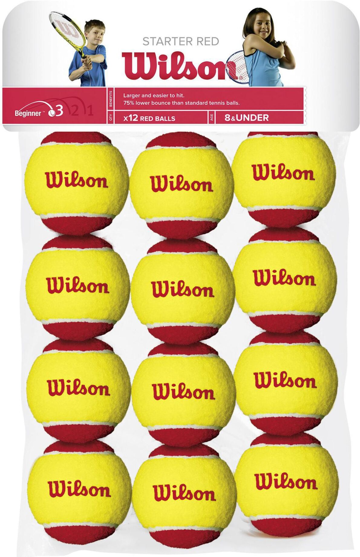 Tennisball WILSON "Starter rot", gelb, Bälle, 600 g, Materialmix, Tennisball gelb 600 g