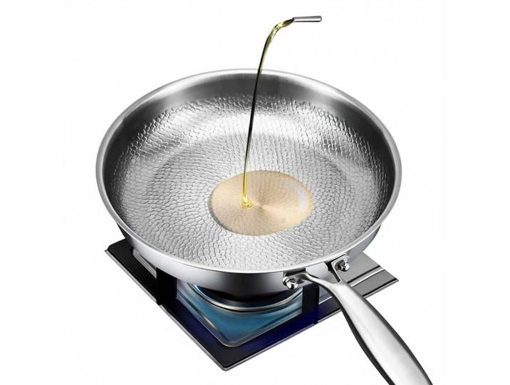 Poêle en titane pur, wok antiadhésif non revêtu, cuisinière à induction, cuisinière à gaz, poêle spéciale pour gâteau aux œufs, steak