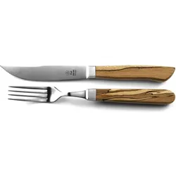 Paul Adrian Solingen Steakbesteck 8tlg. Steak Messer Gabel Grillbesteck Pizzabesteck Set Eisbuche