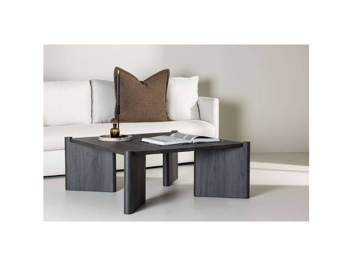 Table basse Rogaland 100 x 40 x 100cm Noir/Imitation chêne marron-noir