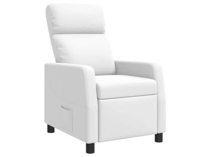 Nouveau Fauteuil inclinable Chaise simple 1 pc Blanc Simili cuir poids:22.07 kg_349