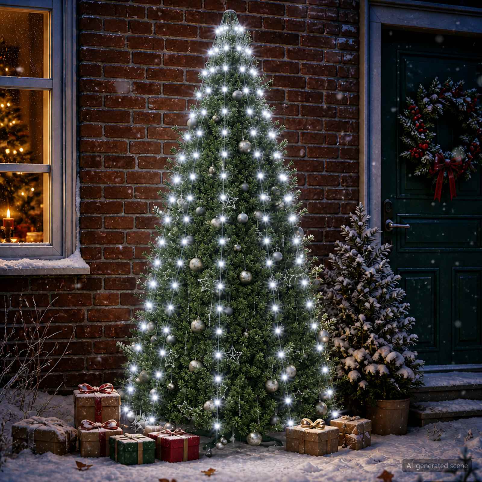 vidaXL Lumières pour sapin de Noël 210 LED Blanc froid 210 cm