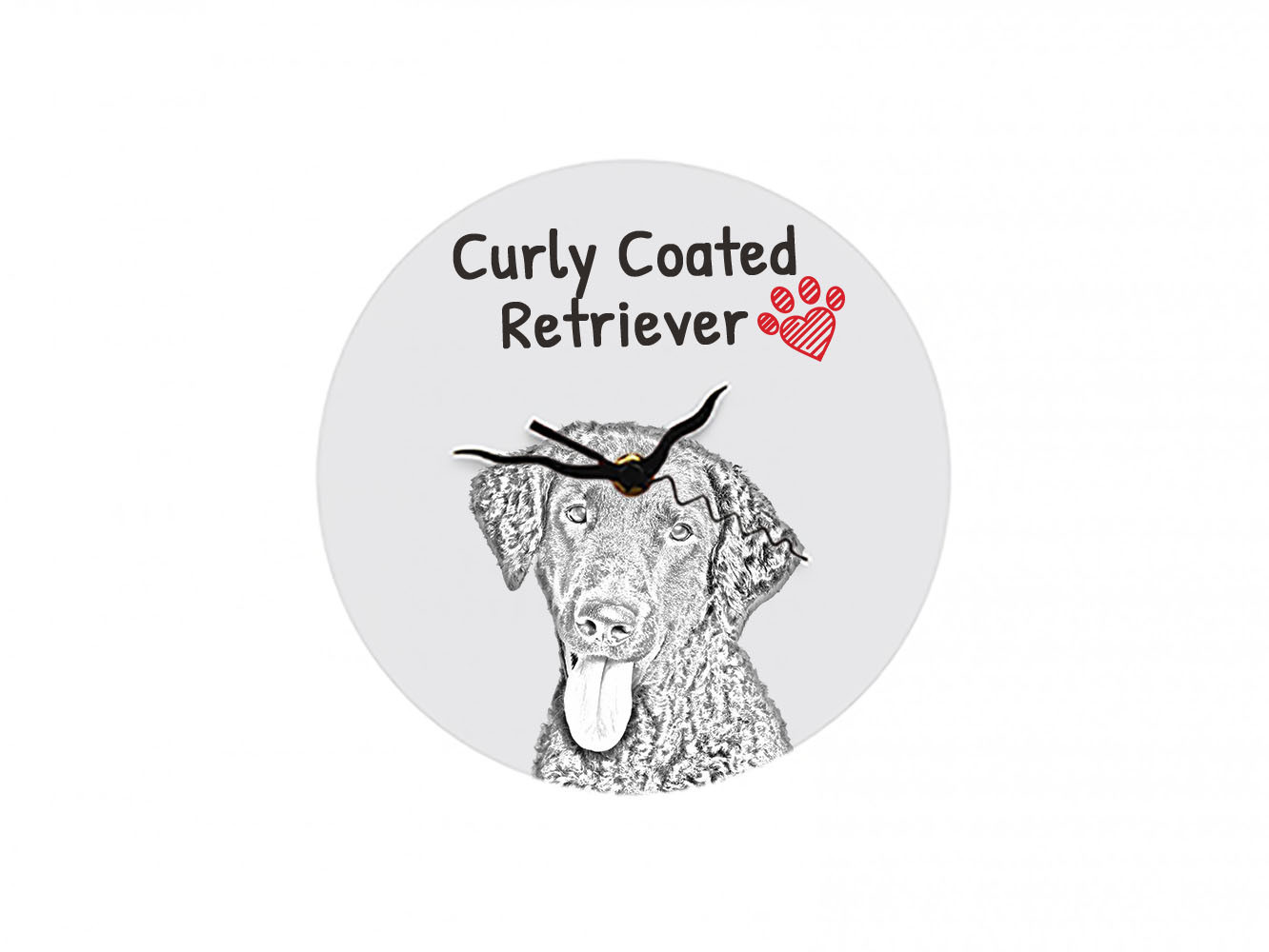 Art-Dog Wandklok Curly Coated Retriever