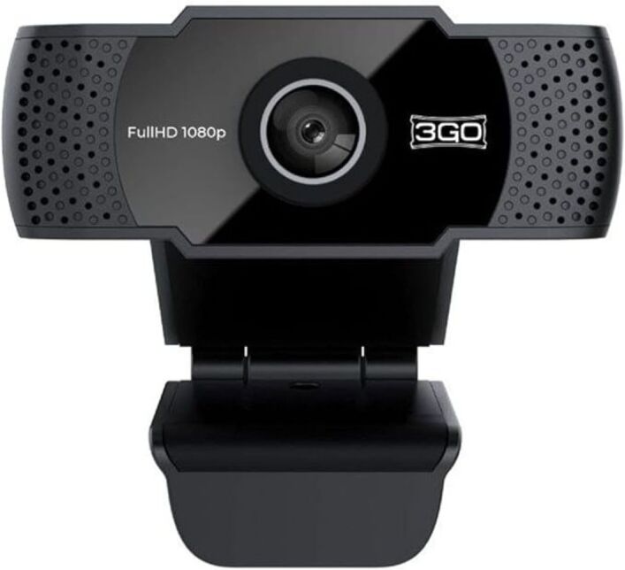 3GO Camera Web (WC1080P21) Webcam USB FHD 1080P, Nero, A+