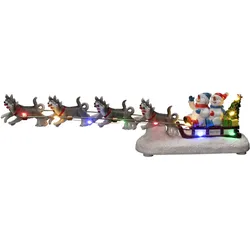 Konstsmide Weihnachtsbeleuchtung  LED Schneemann mit Hundeschlitten