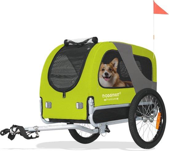 Famanu Hundeanhänger für Kleine und Mittelgroße Hunde - Robuste Hundefahrradkarre mit Stauraum und Insektenschutz