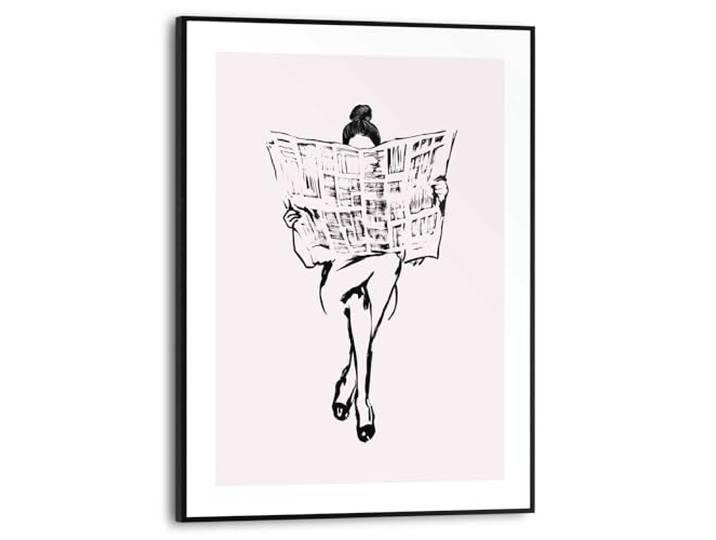 REINDERS Gerahmtes Bild, Frau liest Zeitung, Toilette, MDF, 40 x 30