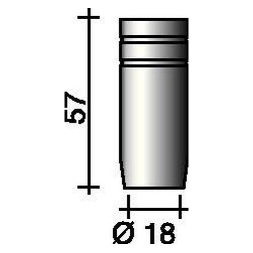 Trafimet Gasdüse zylindrisch 18 mm passend für ERGOPLUS 25 (MC0024)