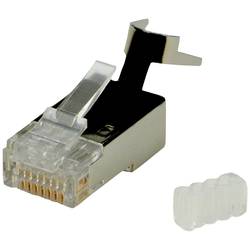 Roline 21.17.3063 ROLINE Modular Plug geschirmt, Kat.6 (Class E) für Massivdraht, 10 Stck 21.17.3063 Stecker, gerade Polzahl Sensoren 8P8C Transparent 10 St.