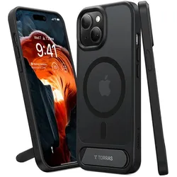 Torras Upro Pstand (Apple iPhone 15), Smartphone Hülle, Schwarz