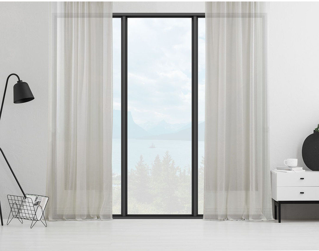 Noine Home Deco Sheer Curtain Panel Pair White 260cm Width x 475cm Drop