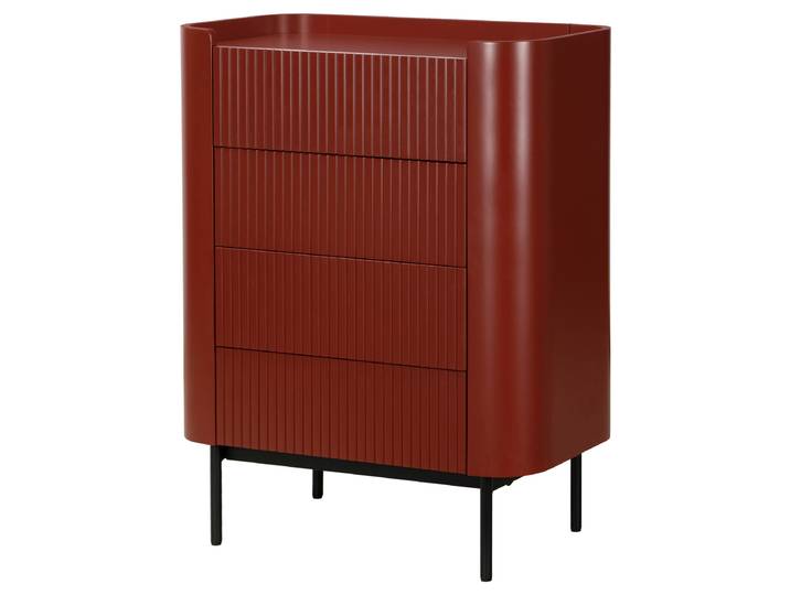 Kommode EKKOR 99cm Rot/Dunkelrot