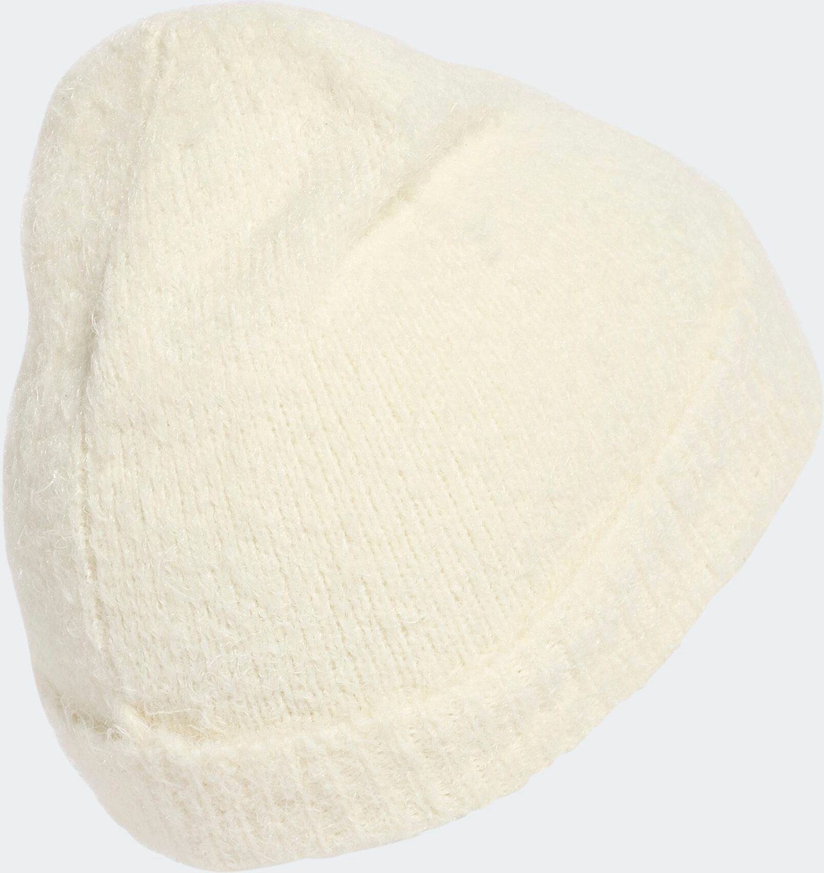 Beanie ADIDAS SPORTSWEAR "SOFT LUX BEANIE", weiss (sanftes weiß, aurora coffee), Obermaterial: 69% Polyamid, 23% Polyacryl, 8% Alpaka, Mützen Beanie, für Erwachsene, mit klassischem Design, sportlicher Stil sanftes weiß, aurora coffee Einheitsgröße