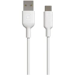 Muvit For Change Cable USB A/Usb C 3m Blanc (3 m, USB 2.0, 27 W), USB Kabel