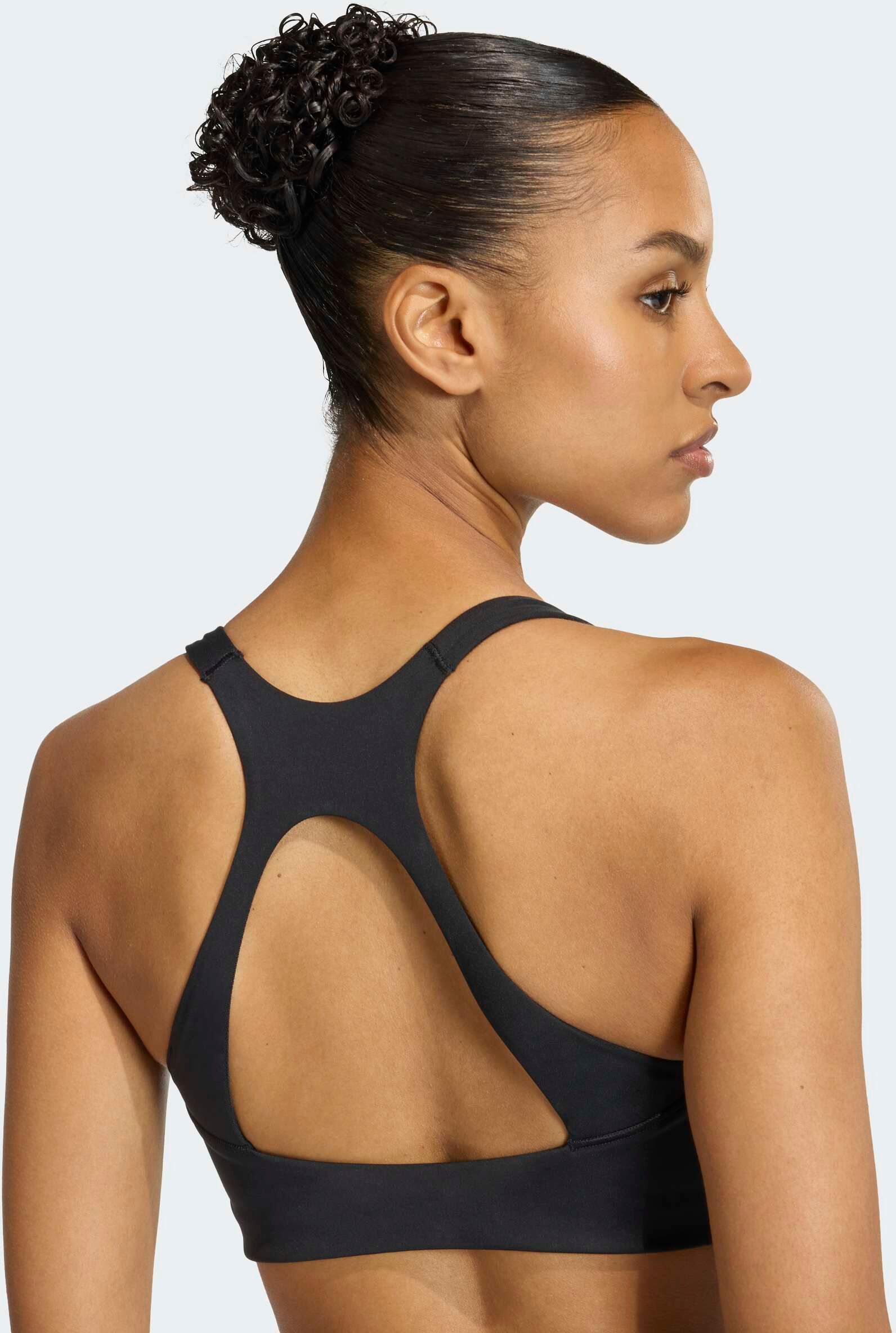 Sport-BH ADIDAS PERFORMANCE "OPT MS BRA", Damen, Gr. S, N-Gr, schwarz, Obermaterial: 79% Polyester, 21% Elasthan, BHs Sport-BH schwarz S, N-Gr