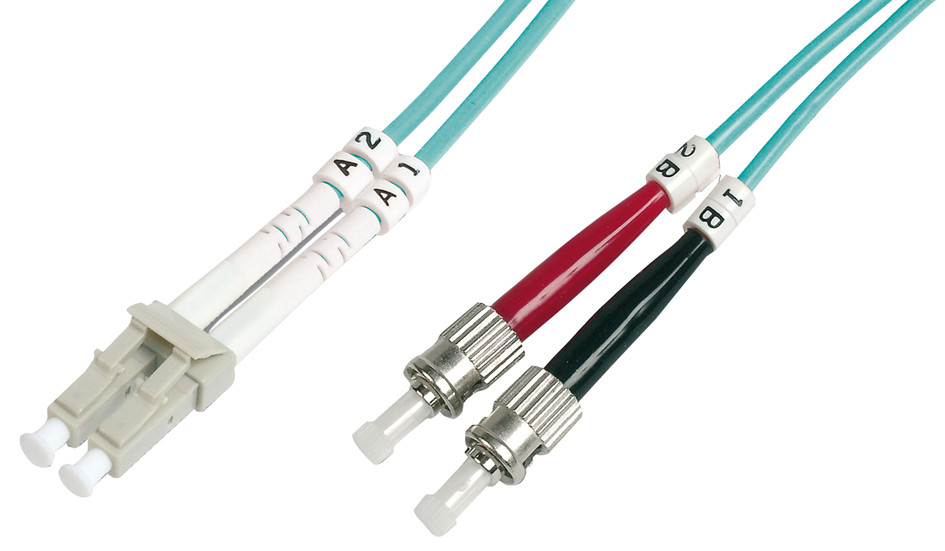 DIGITUS vezeloptische patchkabel 2 x ST - LC-duplex OM3 10,0 meter