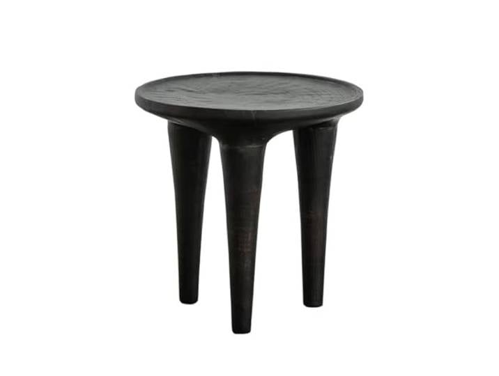 YCCHAH Sofatisch Retro-Couchtisch Aus Karbonisiertem Massivholz, Kreativer B&B-Café-Sofa, Kleiner Runder Tisch Wohnzimmer-Beistelltisch