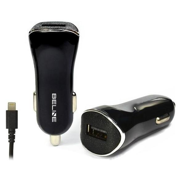 Beline Ład. sam. 1xUSB + lightning 1A czarna/black iPhone 5/6/7/8/X (CC19 lightining)
