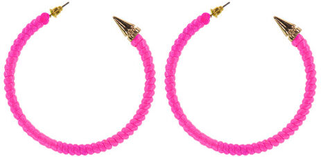 Ohrringe "80er", neonpink
