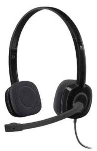 Logitech H151 Computer On Ear Headset kabelgebunden Stereo Schwarz Mikrofon-Rauschunterdrückung, Noise Cancelling Lautstärkeregelung, Mikrofon-Stum