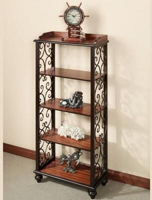 Touch of Class Ashburn 5 Tier Floor Shelf Regal Walnut Five Tier, Five Tier, Regal Walnut