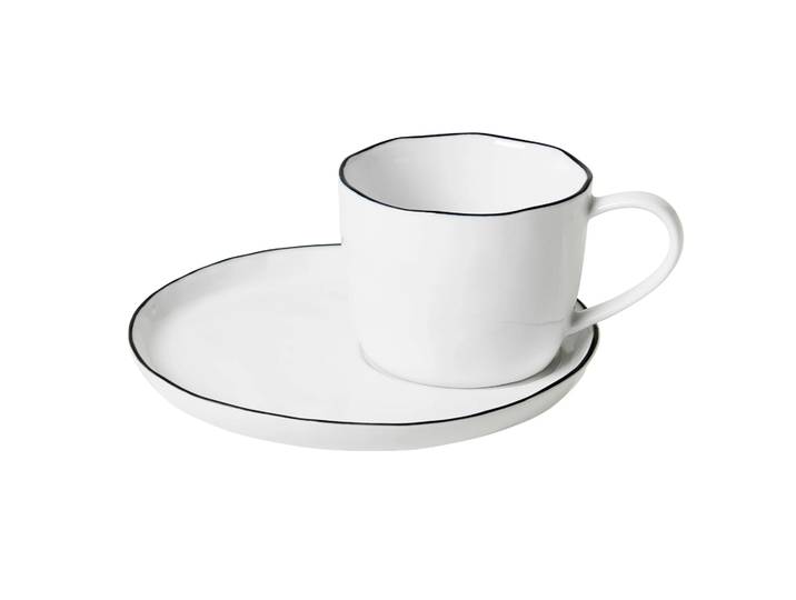 Broste Copenhagen Tasse et soucoupe Salt grand, 6,5 cm
