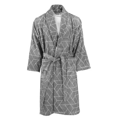 Bademantel KENDA SAND "Florence 125" Gr. M, grau, M, N-Gr, Baumwolle, Hausmäntel, Bademantel, bequem, Wohlfühlqualität, mit Gürtel