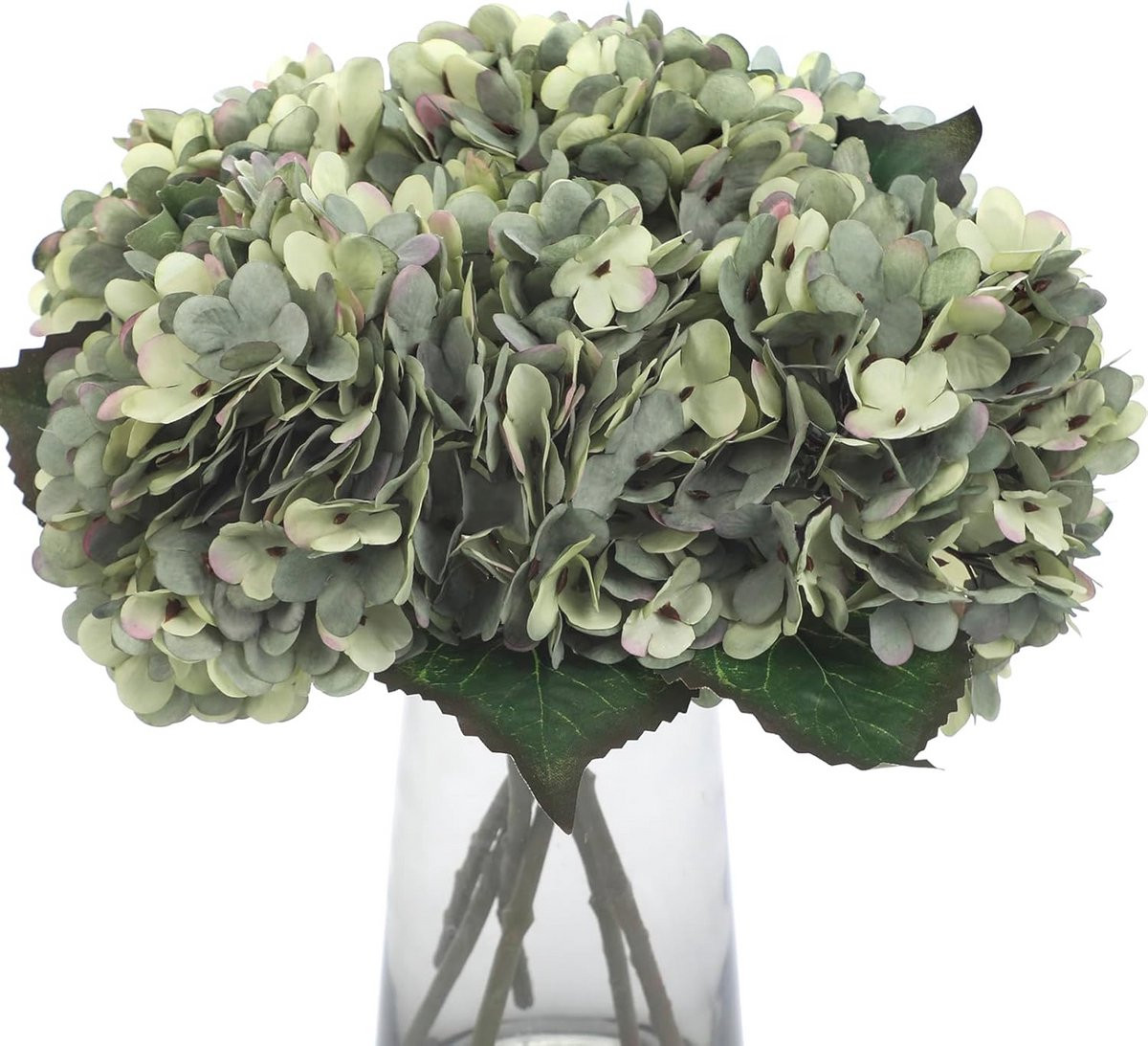 Set van 6 kunstmatige hortensia bloemen voor decoratie