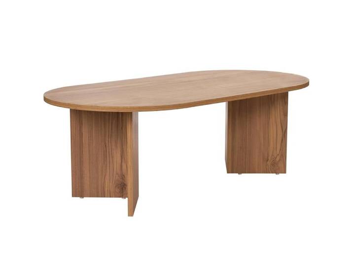 Table basse ovale effet Chêne foncé 119 cm - Orane