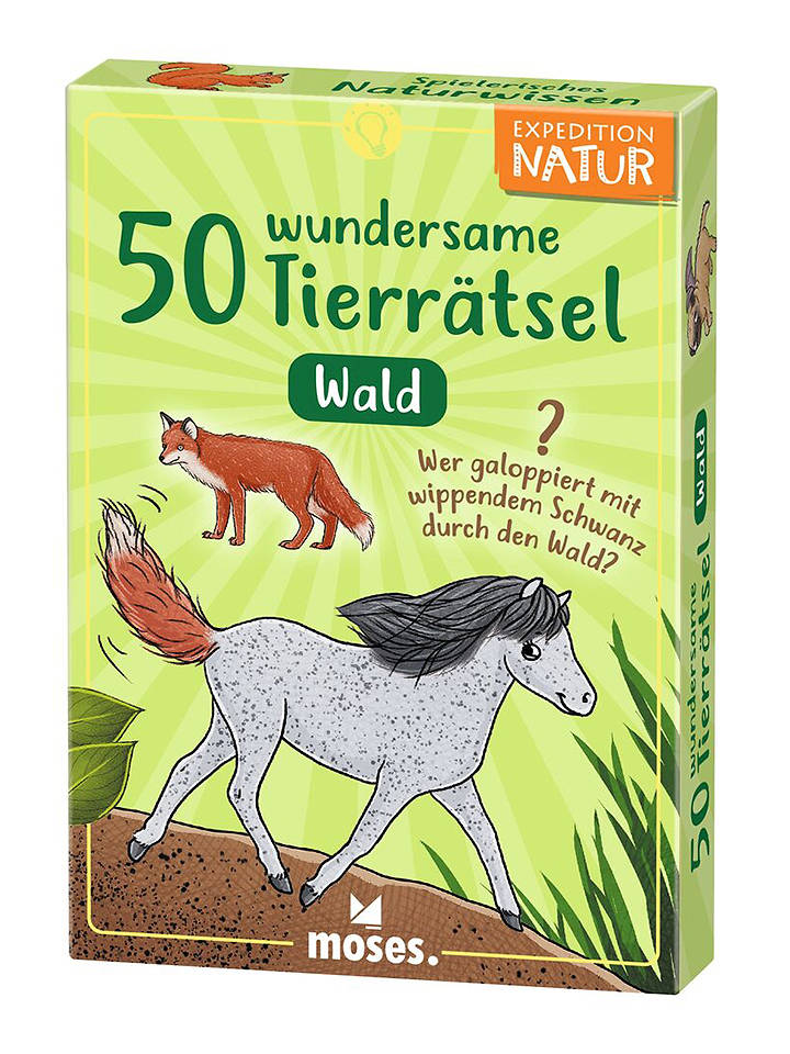 moses. Kartenset "50 wundersame Tierrätsel - Wald" - ab 6 Jahren - onesize