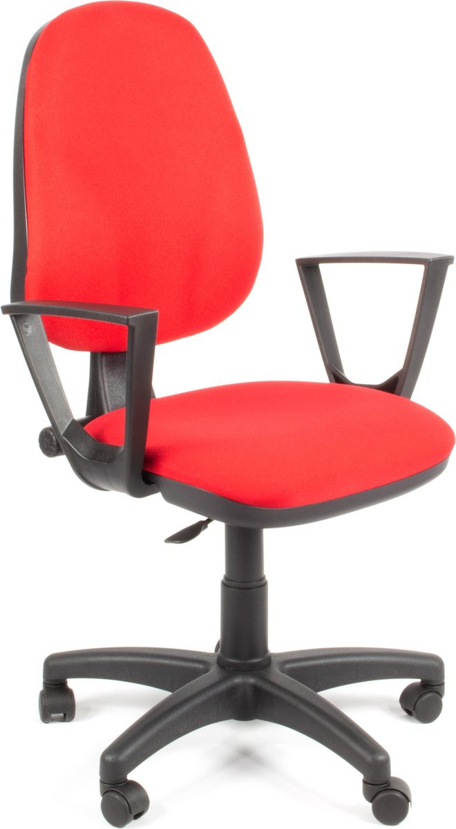 Linea Tiger 01 Ergonomische Bureaustoel met Armleuningen en Zwenkwielen - Rood