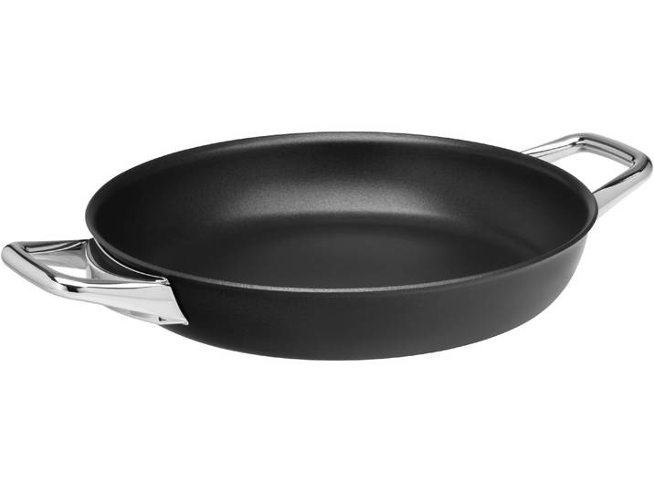 Bratpfanne WMF Steak Profi 28 cm , silber (schwarz, silberfarben), Pfannen, Bratpfanne