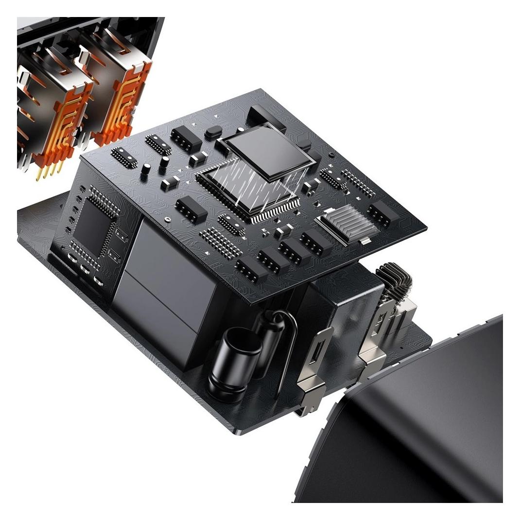 Baseus Compact Quick Charger (30 W, 3 Ports) (CCXJ-E01)