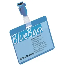 Durable Farbige Namensschilder 90x60 mm blau, 9x6 cm
