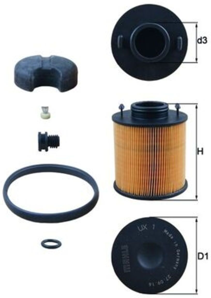 Harnstofffilter MAHLE UX 1D