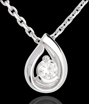 Edenly AnhÃ¤nger TrÃ¤ne in Weissgold - 0.21 Karat