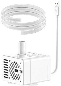 Inspired Deals USB Pet Water Fountain Pump, Silent Brushless Aquarium Water Pump With Adjustable Flow Automatic Drainage+1m Pipe