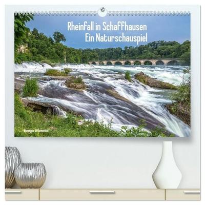 Rheinfall in Schaffhausen - Ein Naturschauspiel (hochwertiger Premium Wandkalender 2027 DIN A2 quer), Kunstdruck in Hochglanz