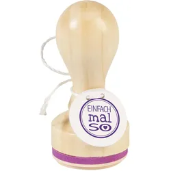 3x Heyda, Stempel, Motivstempel rund 'Einfach mal so' 3,2cm