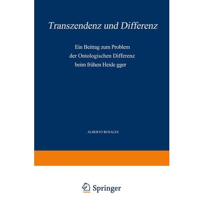 Transzendenz und Differenz, Taschenbuch von Alb. Rosales, Springer Netherland, 978-94-010-9919-6
