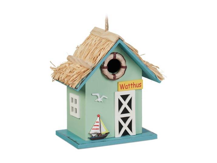 Relaxdays Decoratief vogelhuisje strandhuis