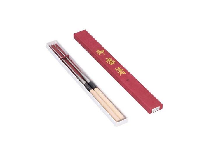 LuxusKollektion Essstäbchen Essstäbchen Edelstahl Japanisch 180mm Holzgriff