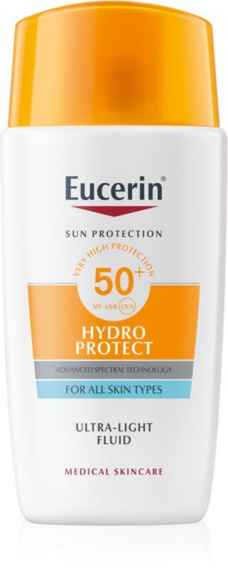 Eucerin Hydro Protect Ultra Light Fluid SPF 50+ Bräunungsfluid für das Gesicht SPF 50+ 50 ml
